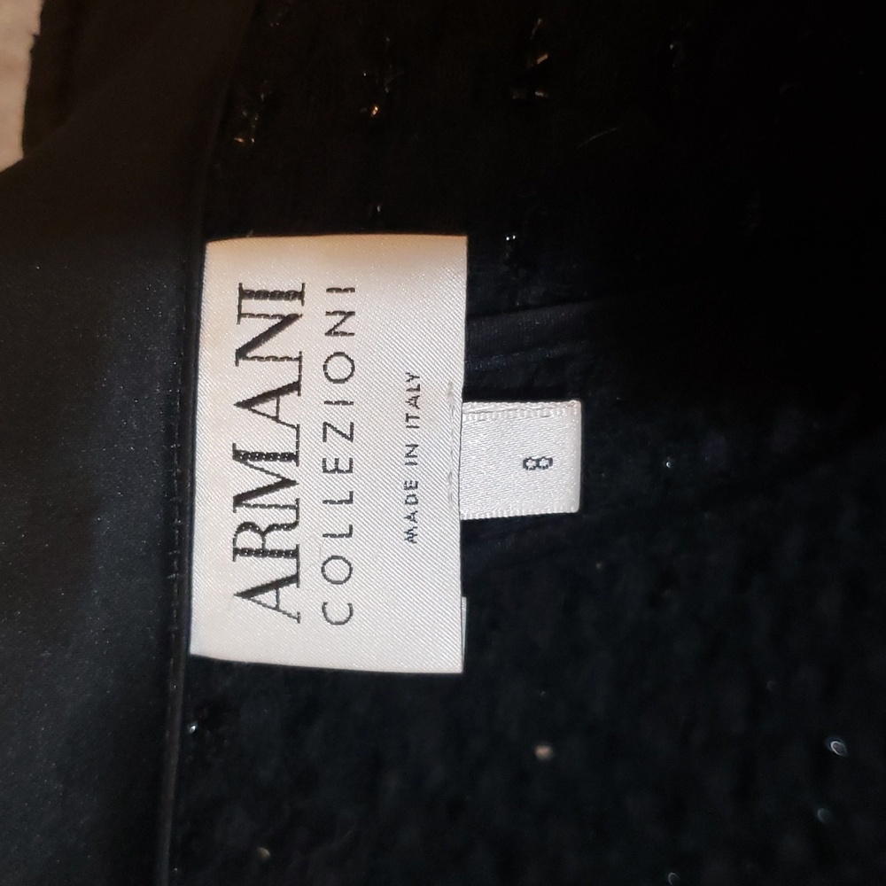 Armani Collezione Tweed Pattern Jacket Size 8 - Picture 7 of 8